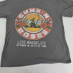 Guns N' Roses Los Angeles October 1989 Repro Concert Tee Oversized Medium